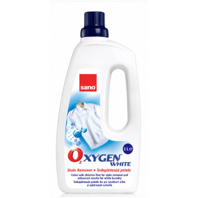 Гелевий плямовивідник для прання білої білизни Sano Oxygen Gel for White Laundry, 1 л